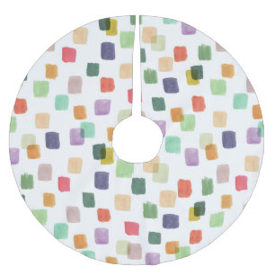 Farbenfrohe Splash: Abstrakter nahtloser Hintergru Polyester Weihnachtsbaumdecke