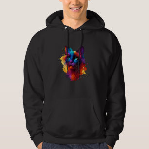 Farbenfrohe Splash Art Havanna Brown Hoodie