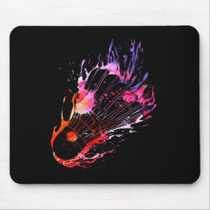 Farbenfrohe Splash Badminton Shuttle Mousepad