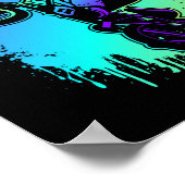 Farbenfrohe Splash BMX Bike Boys Fahrrad Poster (Ecke)