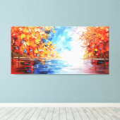 Farbenfrohe Splash-Landschaft Leinwanddruck (Insitu (Holzboden))