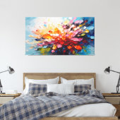 Farbenfrohe Splash-Malerei Leinwanddruck (Insitu (Schlafzimmer))