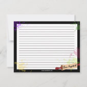 Farbenfrohe Splash-Rezept-Karte (Rückseite)