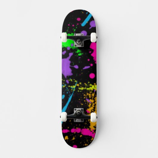 Farbenfrohe Splash-Skateboard Skateboard (Vorderseite)