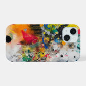 Farbenfrohe Splashes Abstrakte Kunst iPhone 15 Hülle (Rückseite (Horizontal))
