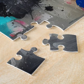 Farbenfrohe Splashes Abstrakte Kunst Puzzle (Seite)