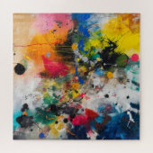 Farbenfrohe Splashes Abstrakte Kunst Puzzle (Horizontal)