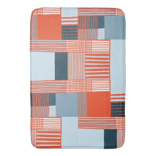 Farbenfrohe Splashes und dynamische Linien Badematte (Vorderseite Vertikal)