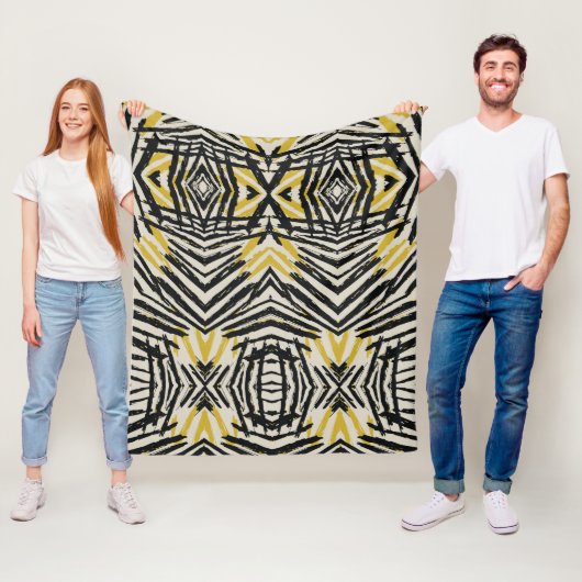 Farbenfrohe Splashes und dynamische Linien Fleecedecke (Beispiel)