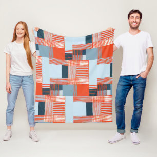 Farbenfrohe Splashes und dynamische Linien Fleecedecke