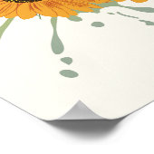 farbenfrohe Splint-Sonnenblume Poster (Ecke)