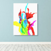 Farbenfrohe Splint Stretched Canvas Print Leinwanddruck (Insitu (Holzboden))