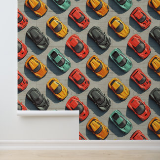 Farbenfrohe Sportwagen-Tapete für Automobil-Fans Tapete
