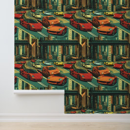 Farbenfrohe Sportwagen-Tapete für Automobil-Fans Tapete