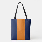 Farbenfrohe Sporty Navy Orange weiße vertikale Str Tasche (Rückseite)