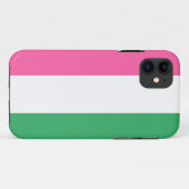 Farbenfrohe Sportzeitpink weiße grüne vertikale St Case-Mate iPhone Hülle (Rückseite (Horizontal))