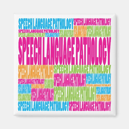Farbenfrohe Sprachpathologie Magnet (Vorne)