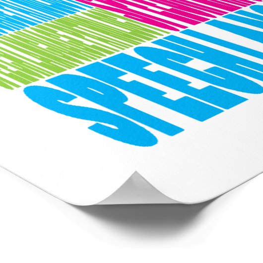 Farbenfrohe Sprachpathologie Poster (Ecke)