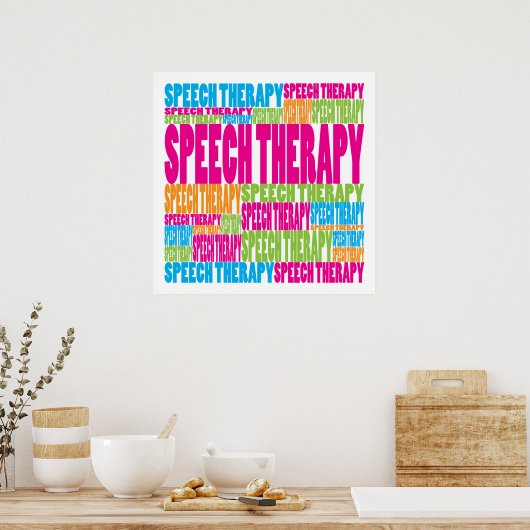 Farbenfrohe Sprachtherapie Poster (Küche)