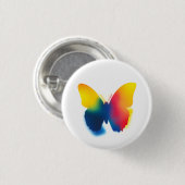 Farbenfrohe Spray Paint Butterfly Round Button (Vorne & Hinten)
