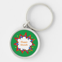 farbenfrohe Sprechblase Schlüsselanhänger