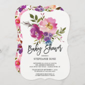 Farbenfrohe Spring Bouquet Baby Dusche Einladung (Vorne/Hinten)
