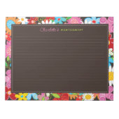 Farbenfrohe Springblumen Garten Notepad Notizblock (Vorderseite)