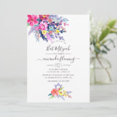 Farbenfrohe Springbrasse Mitzvah Einladung (Stehend Vorderseite)