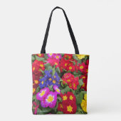 Farbenfrohe Springtime Floral Medley von Primulas Tasche (Rückseite)