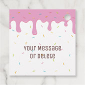 Farbenfrohe Sprinklen Donut Danke Geschenkanhänger (Rückseite)