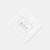 Farbenfrohe Sprinklen Es ist ein Baby-Duschpapier Serviette (Ecke)