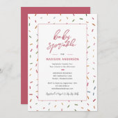 Farbenfrohe Sprinkles Baby Sprinkle Babydusche Einladung (Vorne/Hinten)