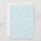 Farbenfrohe Sprinkles Baby Sprinkle Babydusche Einladung (Rückseite)