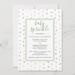 Farbenfrohe Sprinkles Baby Sprinkle Babydusche Einladung