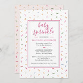 Farbenfrohe Sprinkles Baby Sprinkle Babydusche Einladung (Vorne/Hinten)