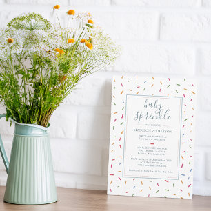 Farbenfrohe Sprinkles Baby Sprinkle Babydusche Einladung