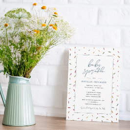 Farbenfrohe Sprinkles Baby Sprinkle Babydusche Einladung