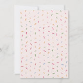Farbenfrohe Sprinkles Baby Sprinkle Babydusche Einladung (Rückseite)