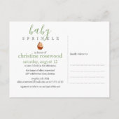 Farbenfrohe Sprinkles Baby Sprinkle Babydusche Einladungspostkarte (Rückseite)