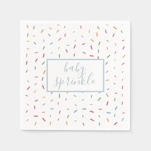 Farbenfrohe Sprinkles Baby Sprinkle Babydusche Serviette (Vorderseite)