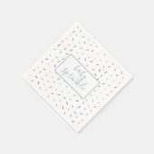 Farbenfrohe Sprinkles Baby Sprinkle Babydusche Serviette (Ecke)