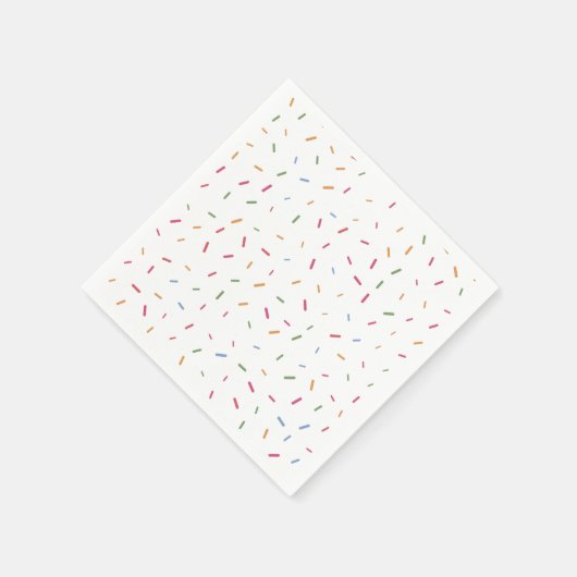 Farbenfrohe Sprinkles Baby Sprinkle Babydusche Serviette (Ecke)