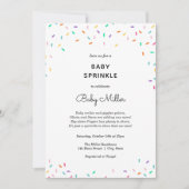 Farbenfrohe Sprinkles Baby Sprinkle Einladung (Vorderseite)
