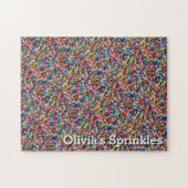 Farbenfrohe Sprinkles fügen einen beliebigen Namen Puzzle (Horizontal)