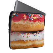 Farbenfrohe Sprinkles Schokolade Süße Donuts Laptopschutzhülle (Vorne Rechts)