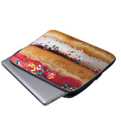 Farbenfrohe Sprinkles Schokolade Süße Donuts Laptopschutzhülle (Vorne Knopf)