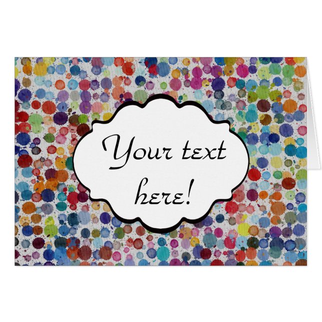 Farbenfrohe Spritzer abstraktes Design (Vorderseite (Horizontal))