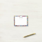 Farbenfrohe Spritzer abstraktes Design Post-it Klebezettel (Auf Schreibtisch)