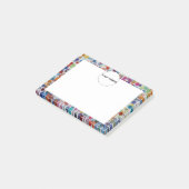 Farbenfrohe Spritzer abstraktes Design Post-it Klebezettel (angewinkelt)