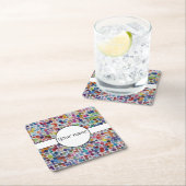 Farbenfrohe Spritzer abstraktes Design Rechteckiger Pappuntersetzer (Vor Ort)